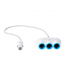 Автомобильное зарядное тройник - разветвитель HOCO C1 3-в-1 - 3*Sockets + 2*USB