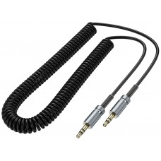 Кабель аудио AUX адаптер Hoco UPA31 3.5mm to 3.5mm 3 метра папа - папа пружина