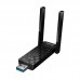 Адаптер WiFi6 - контроллер - внешняя антенна HOCO HI34 USB external dual antenna wireless 97work card 2 диапазонная