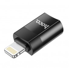 Адаптер Hoco UA17 Lightning Male to Type-C female USB2.0 adapter Чорний