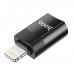 Адаптер Hoco UA17 Lightning Male to Type-C female USB2.0 adapter Чорний