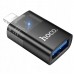 Адаптер Hoco UA36 iP male to USB female OTG transparent adapter Чорний