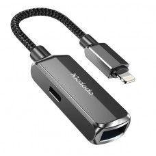 Адаптер McDodo 2 in 1 Convertor Lightning to USB-A 3.0 + Lightning CA-2690 Сірий
