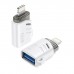 Адаптер XO NB256A USB-A female to Lightning adapter Білий