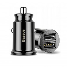 АЗП Baseus Circular Plastic A A 30W Dual QC3.0 Quick Car Charger Чорний АЗП Baseus Circular Plastic A A 30W Dual QC3.0 Quick Car Charger Чорний