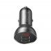 АЗП Baseus Digital Display Dual USB 4.8A Car Charger 24W Сірий