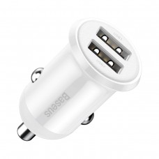 АЗП Baseus Grain Pro Car Charger (Dual USB 4.8 A) Білий АЗП Baseus Grain Pro Car Charger (Dual USB 4.8 A) Білий