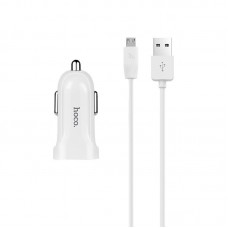 АЗП Hoco Z2 Car charger set with Micro cable 1USB 1.5A Білий АЗП Hoco Z2 Car charger set with Micro cable 1USB 1.5A Білий
