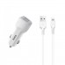 АЗП Hoco Z23 grand style dual-port car charger with Lightning 2USB 2.4A Білий
