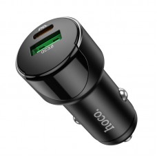 АЗП Hoco Z42 Light road dual port digital display PD20W + QC3.0 car charger Чорний АЗП Hoco Z42 Light road dual port digital display PD20W + QC3.0 car charger Чорний