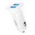 АЗП XO CC31 12W PC Dual USB car charger Білий