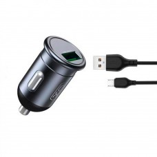 АЗП XO CC46 QC3.0 18W car charger with Micro cable Сірий АЗП XO CC46 QC3.0 18W car charger with Micro cable Сірий