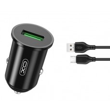 АЗП XO TZ12 18W QC3.0 Car Charger with Micro cable Чорний АЗП XO TZ12 18W QC3.0 Car Charger with Micro cable Чорний