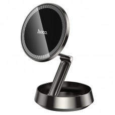 Холдер Hoco H83 Metal ring magnetic car holder(center console) Чорний