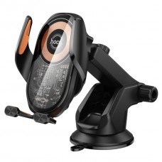 Холдер Hoco HW34 Синій whale 3-axis linkage wireless fast charging car holder(center console) Чорний