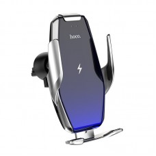Холдер Hoco S14 Surpass automatic induction wireless charging car holder Сріблястий