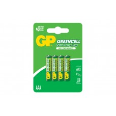 Батарейки GP ЗеленийCELL 1.5V 24G-U4 Сольові R03, AAA 4 шт.