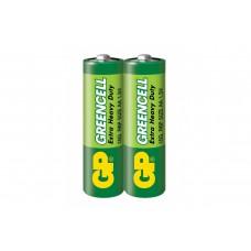 Батарейки GP ЗеленийCELL 1.5V Сольові, 15G-S2, R6, AA 2 шт.