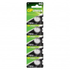 Батарейки GP Дискові Літієві Lithium Button Cell 3.0V CR2016-8U5 5 шт.