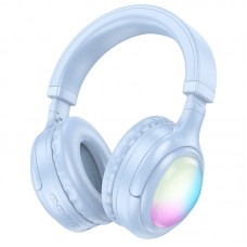 Наушники Bluetooth Hoco W48 Focus BT headphones беспроводные накладные голубые