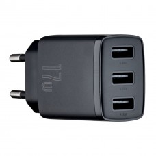 МЗП Baseus Compact Charger 3U 17W EU Чорний МЗП Baseus Compact Charger 3U 17W EU Чорний
