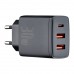МЗП Baseus Compact Quick Charger 2U + C 30W EU Чорний