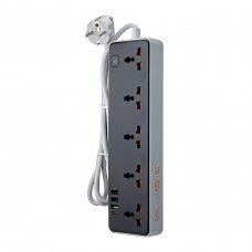 Мережевий фільтр Hoco AC14A Rico 5-position socket (PD30W/1C3A) (EU) Чорний
