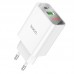 МЗП Hoco C100A PD20W + QC3.0 charger with digital display ( EU ) Білий