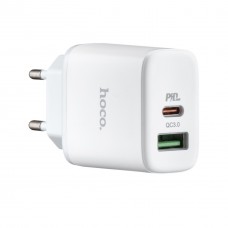 МЗП Hoco C105A Stage dual port PD20W + QC3.0 charger ( EU ) Білий МЗП Hoco C105A Stage dual port PD20W + QC3.0 charger ( EU ) Білий