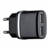 МЗП Hoco C12 Smart dual USB charger ( EU ) 2USB 2.4A Чорний