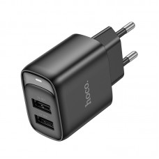 МЗП Hoco C141A Smart dual-port charger(EU) Чорний