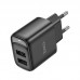 МЗП Hoco C141A Smart dual-port charger(EU) Чорний