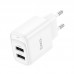 МЗП Hoco C141A Smart dual-port charger(EU) Білий