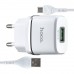 МЗП Hoco C72Q Glorious single port QC3.0 charger ( EU ) ( With Micro USB Cable ) Білий