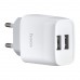 МЗП Hoco C73A Glorious dual port charger ( EU ) Білий