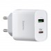 МЗП Hoco C80A Plus Rapido PD20W + QC3.0 charger ( EU ) Білий