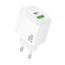 МЗП Hoco CS54A Surplus PD20W+QC3.0 charger(EU) Білий