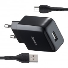 МЗП Hoco N2 Vigour single port charger Set Micro ( EU ) Чорний