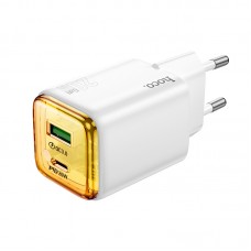 МЗП Hoco N52 Monsoon PD20W+QC3.0 charger(EU) Білий МЗП Hoco N52 Monsoon PD20W+QC3.0 charger(EU) Білий