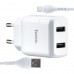 МЗП Hoco N7 Speedy dual port charger set Lightning ( EU ) Білий