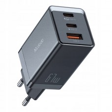 МЗП McDodo 67W 2C+1A GAN 5 Mini Pro Fast Charger (EU) CH-1541 Чорний МЗП McDodo 67W 2C+1A GAN 5 Mini Pro Fast Charger (EU) CH-1541 Чорний