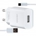МЗП USAMS T21 Charger kit- T18 single USB EU charger + Type-C cable Білий