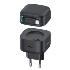 МЗП USAMS US-CC202 PD35W Dual 2C Output GaN Fast Charger With Type-C Magnetic Retractable Cable Module (EU) Чорний МЗП USAMS US-CC202 PD35W Dual 2C Output GaN Fast Charger With Type-C Magnetic Retractable Cable Module (EU) Чорний