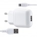 МЗП XO L37 2в1 Lightning 1USB / 2.1A білий