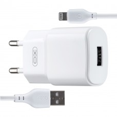 МЗП XO L73 EU 2.4A Single port charger with lightning cable Білий МЗП XO L73 EU 2.4A Single port charger with lightning cable Білий