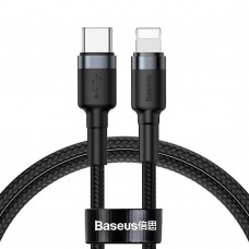 Кабель Baseus Cafule Cable Type-C to lightning PD 18W 1m Сірий+Чорний