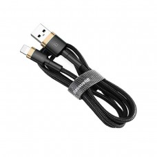 Кабель Baseus cafule Cable USB For lightning 2.4A 1M Gold + Чорний