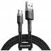 Кабель Baseus cafule Cable USB For Micro 2.4A 0.5M Сірий + Чорний