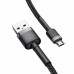 Кабель Baseus cafule Cable USB For Micro 2.4A 1M Сірий + Чорний