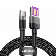 Кабель Baseus Cafule HW Quick Charging Data cable For Type-C 40W 1m Сірий Чорний